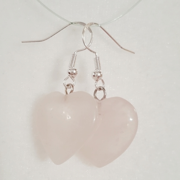 NWOT stone heart necklace & earring set. - Picture 4 of 6